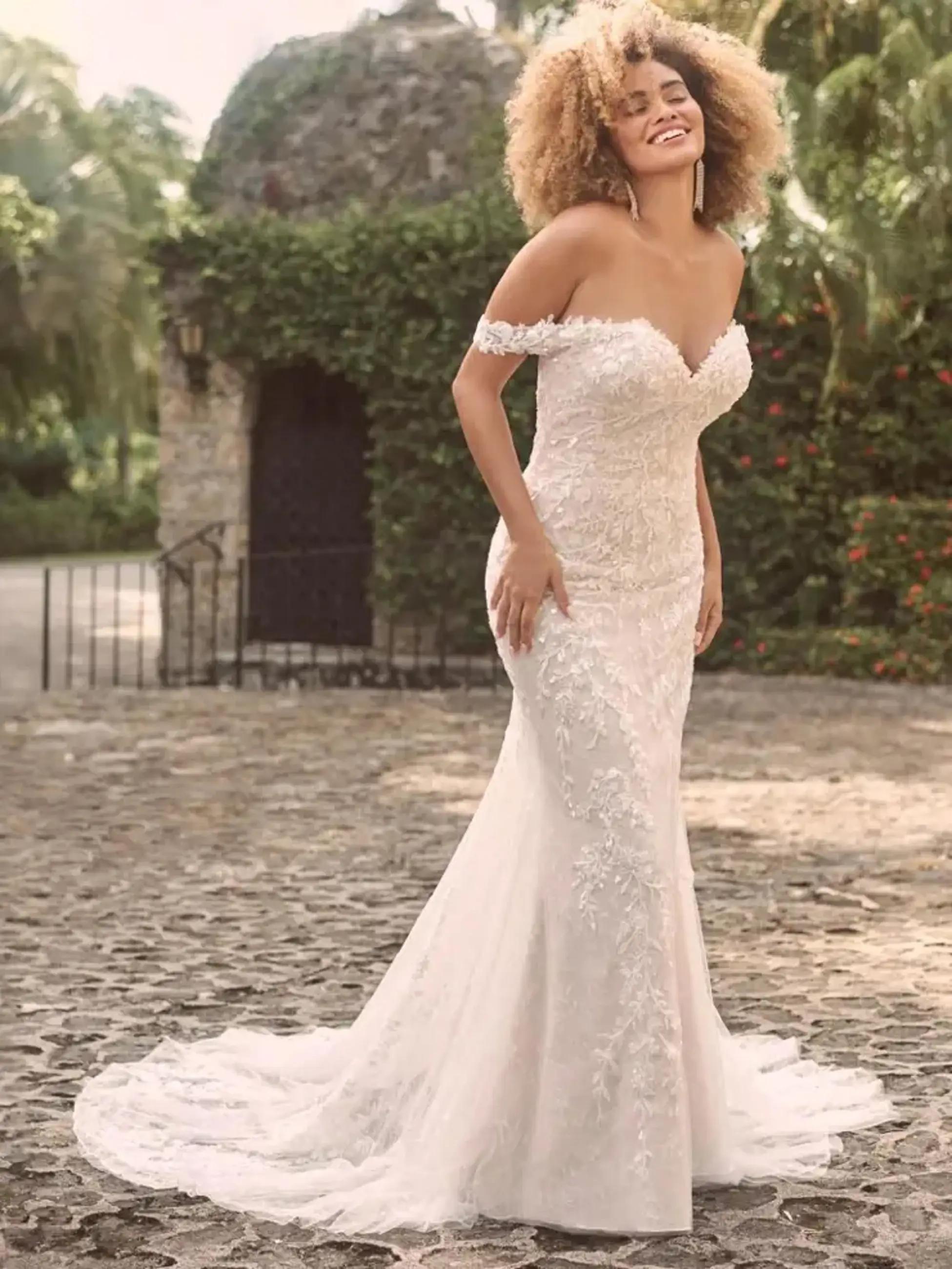 Model wearing a Maggie Sottero gown