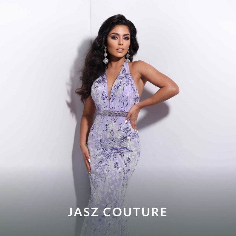 Model wearing a Jasz Couture gown