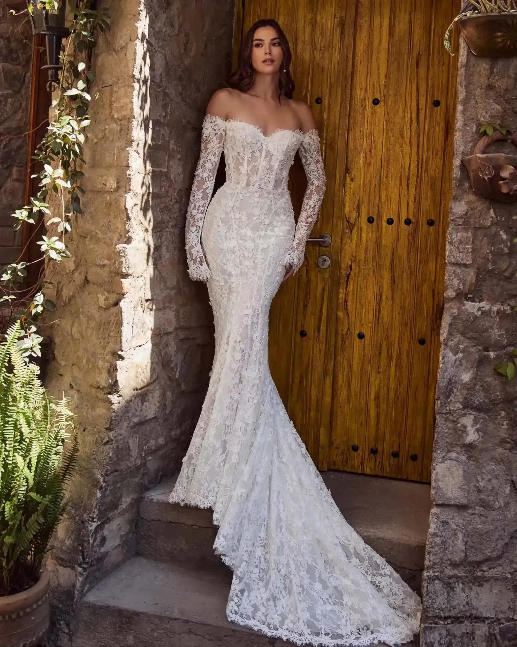 Model wearing a Calla Blanche gown