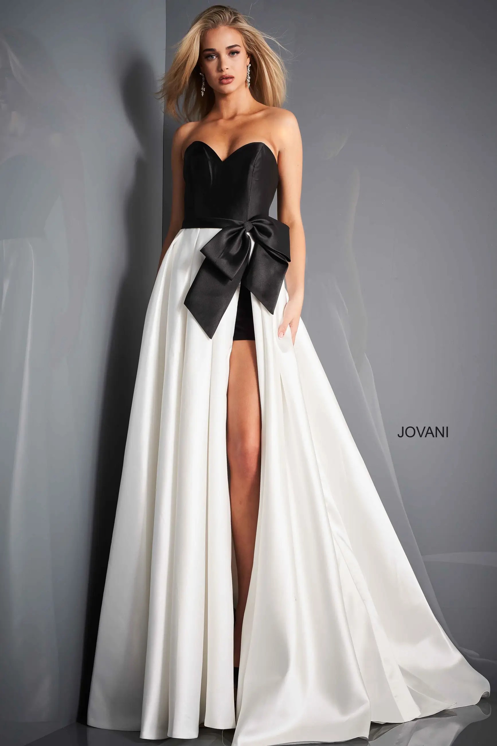 Model wearing a Jovani gown