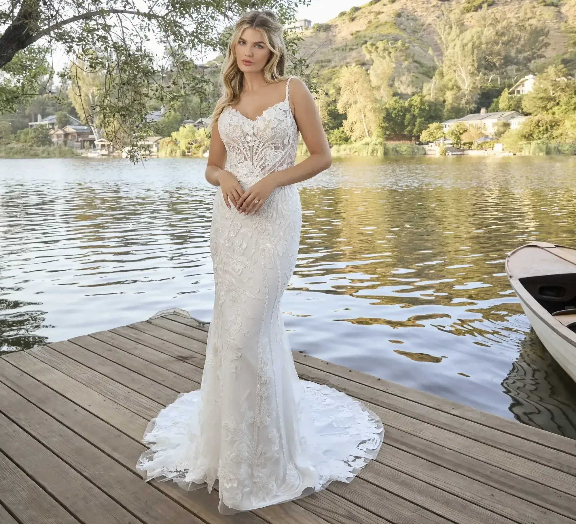 Model wearing a Beloved by Casablanca gown